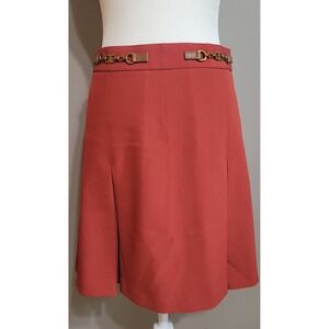 Tory Burch A-Line Chain-Link Pleated Skirt